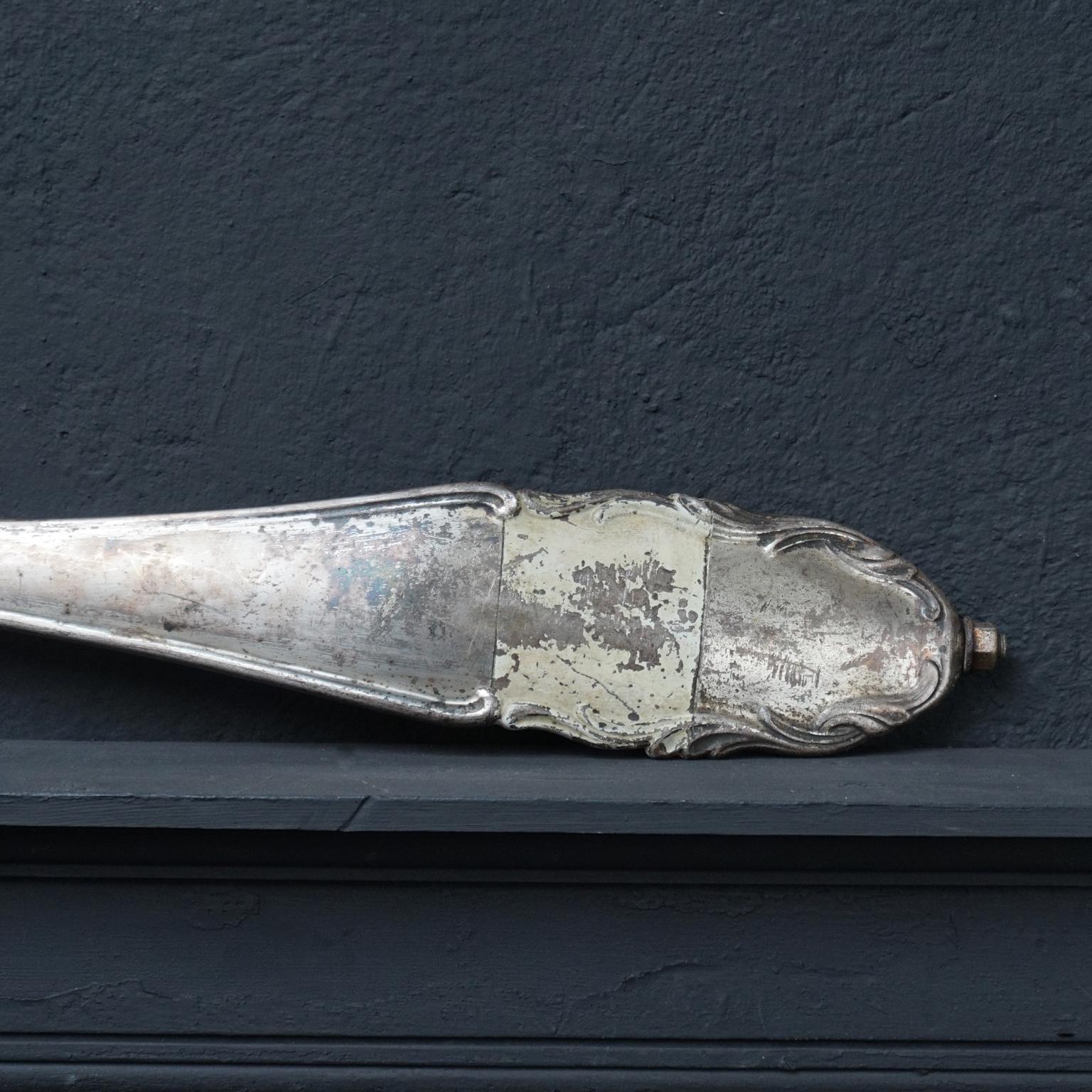 Early 20th Century Extra Large Belgium Plated Silver Advertising Spoon Sign For Sale 8