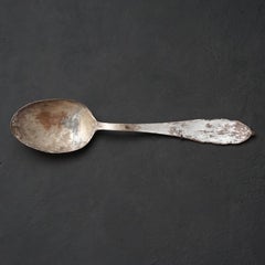 Early 20th Century Extra Large Belgium Plated Silver Advertising Spoon Sign