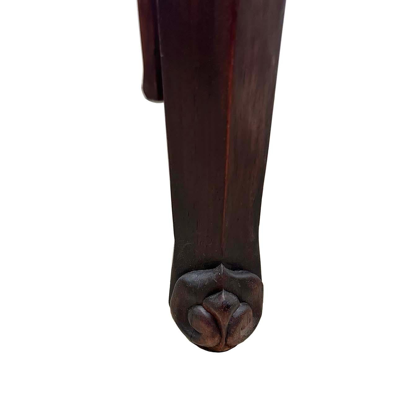Early 20th Century Extraordinary Antique Carved Hardwood Dragon Square Table For Sale 3