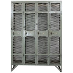 Antique Early 20th Century Factory Lockers by Wall's Limited, circa 1900