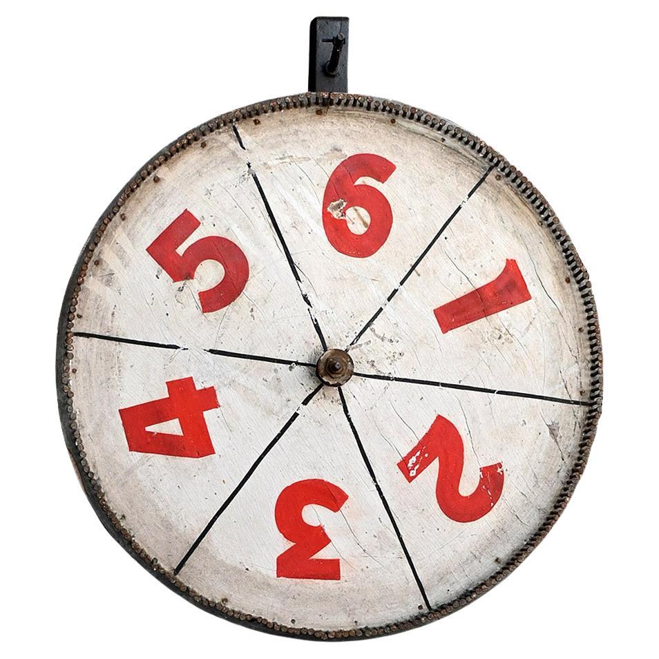 Ruota per giochi di roulette da fiera/carnevale dell'inizio del XX secolo