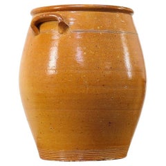 Early 20th Century Farmhouse Wabi Sabi Rustic Confit Jar / Pot