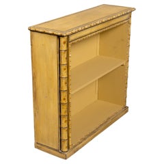 Early 20th Century Faux Bamboo Painted Bookcase or Console Cabinet