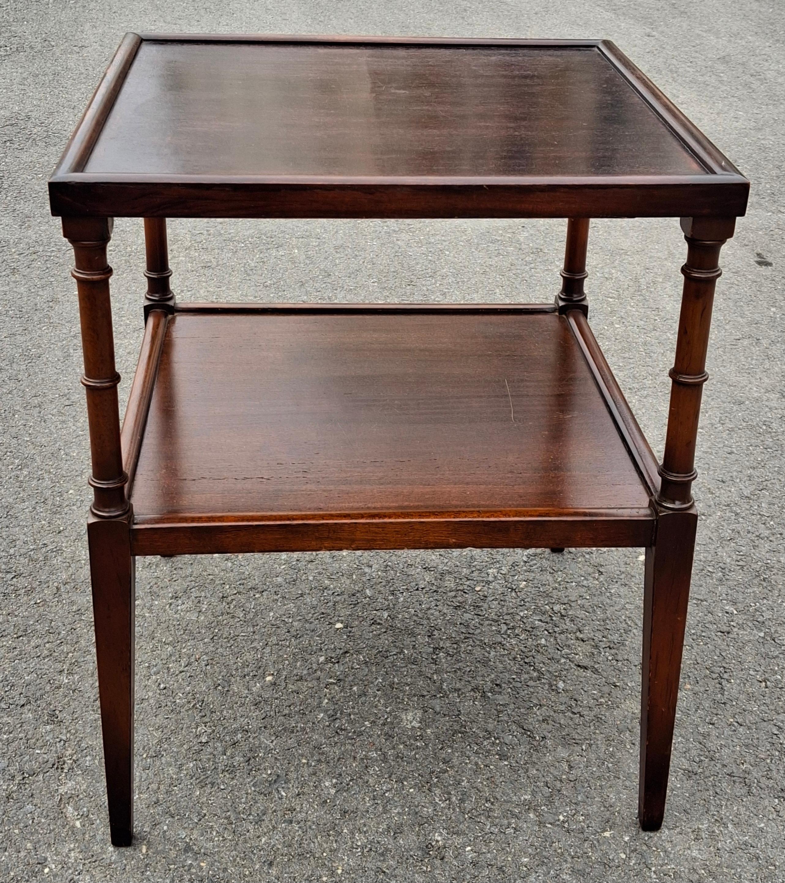 Table d'appoint en acajou teinté de faux bambou du début du 20e siècle
Mesure 20,25