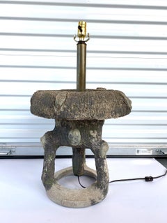 Early 20th Century Faux Bois "Fountain" Table Lamp WITHOUT shade