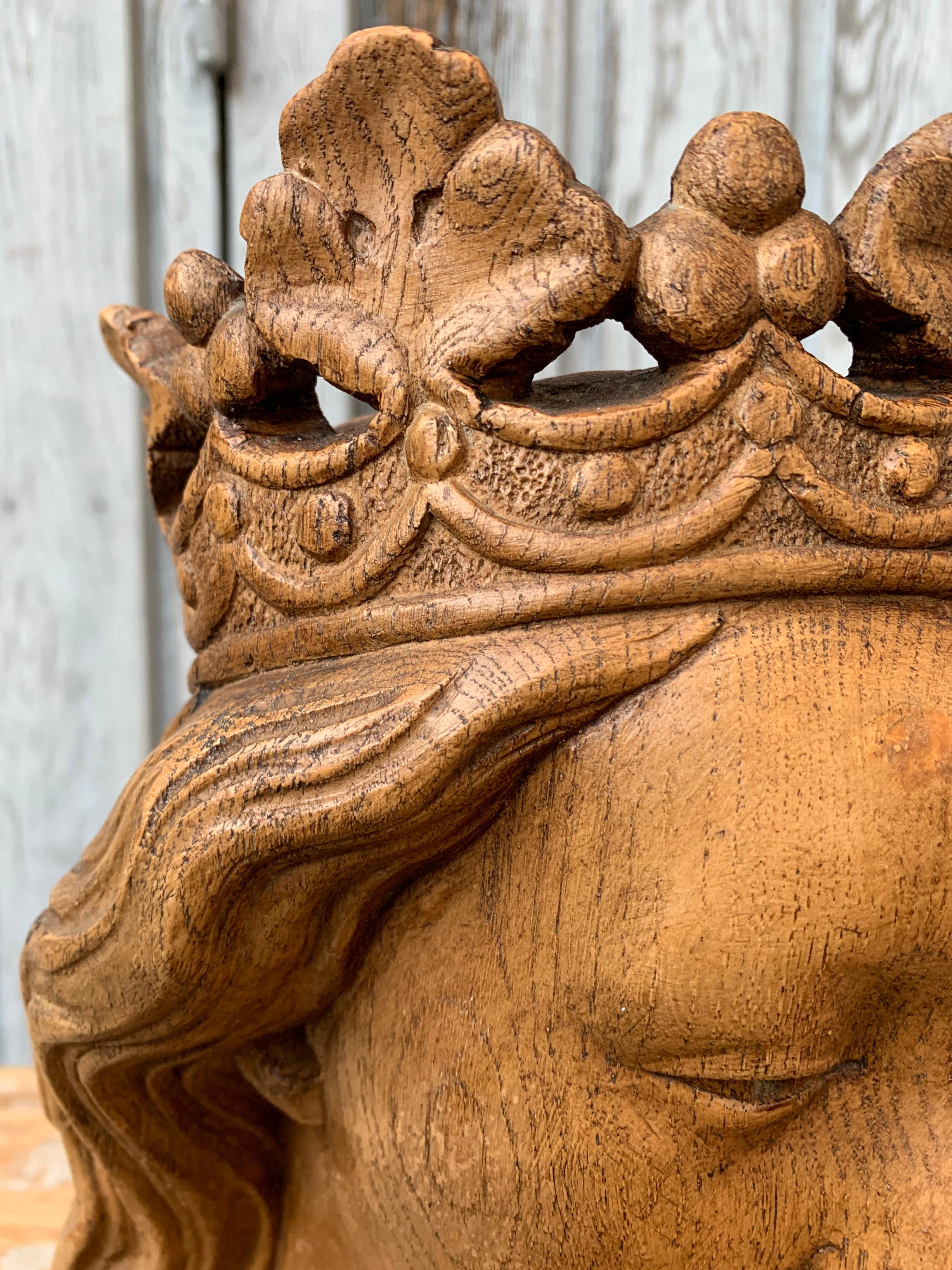 Early 20th Century Faux Bois Terracotta Sculpture of the Virgin Mary 8