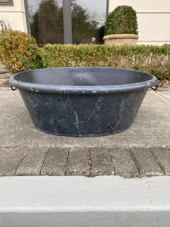 Early 20th Century Faux Marble Tole Footbath, Large Scale