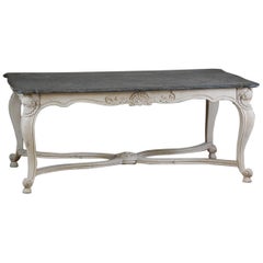 Early 20th Century Faux Slate Painted Table