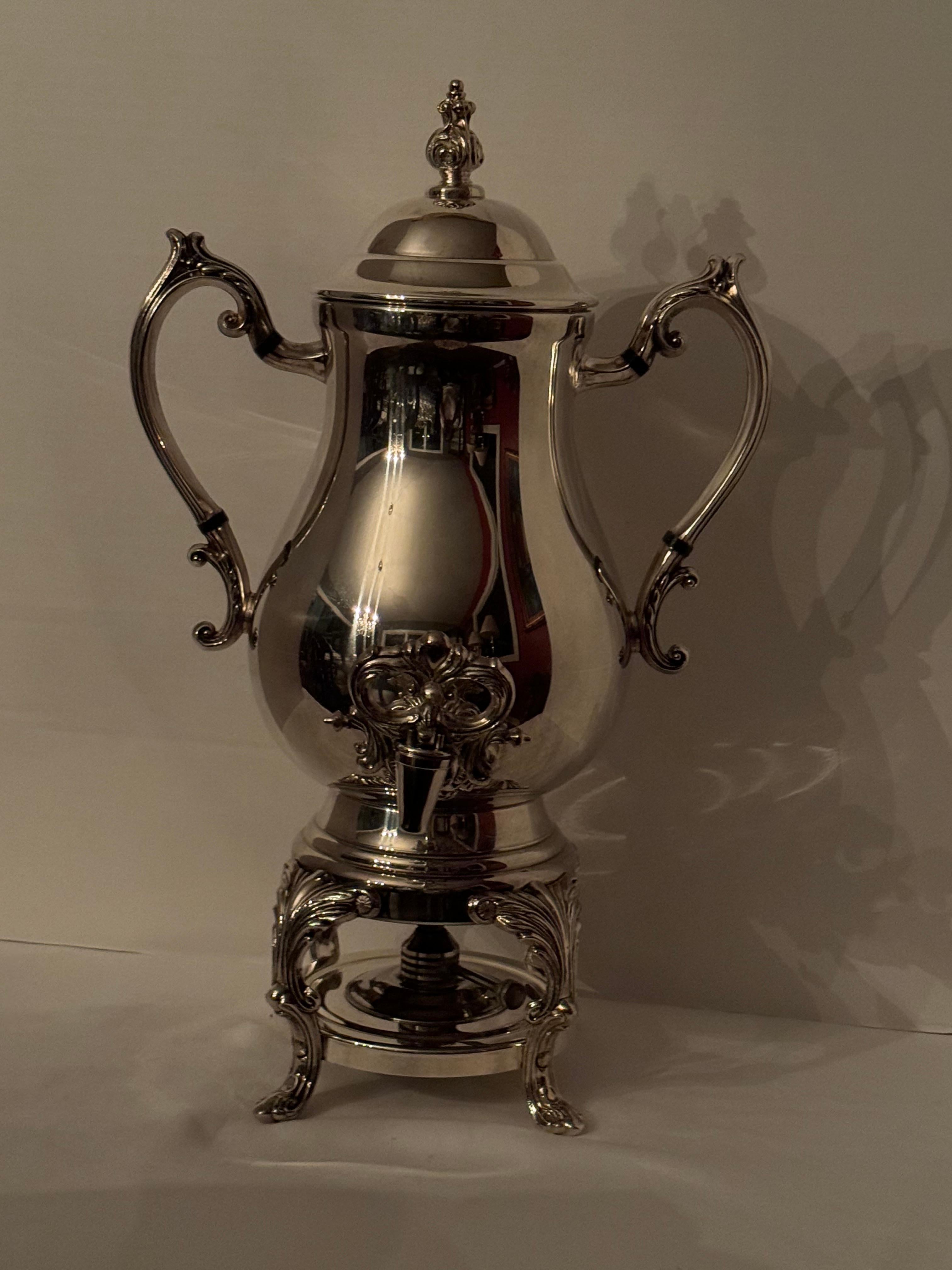 Early 20th Century FB Roger silver company Silverplate Samovar, Coffee/tea Urn 2