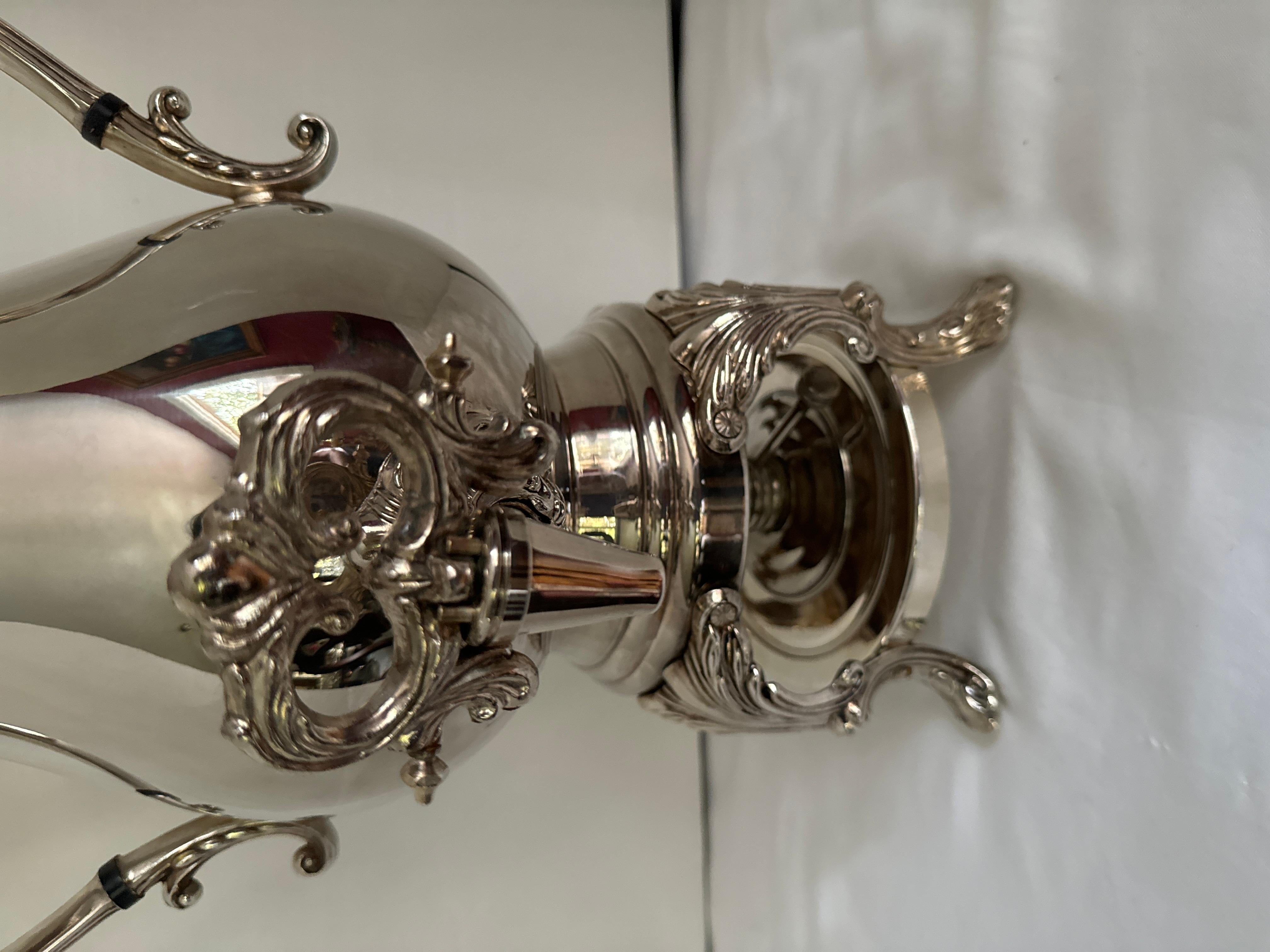 Early 20th Century FB Roger silver company Silverplate Samovar, Coffee/tea Urn 3