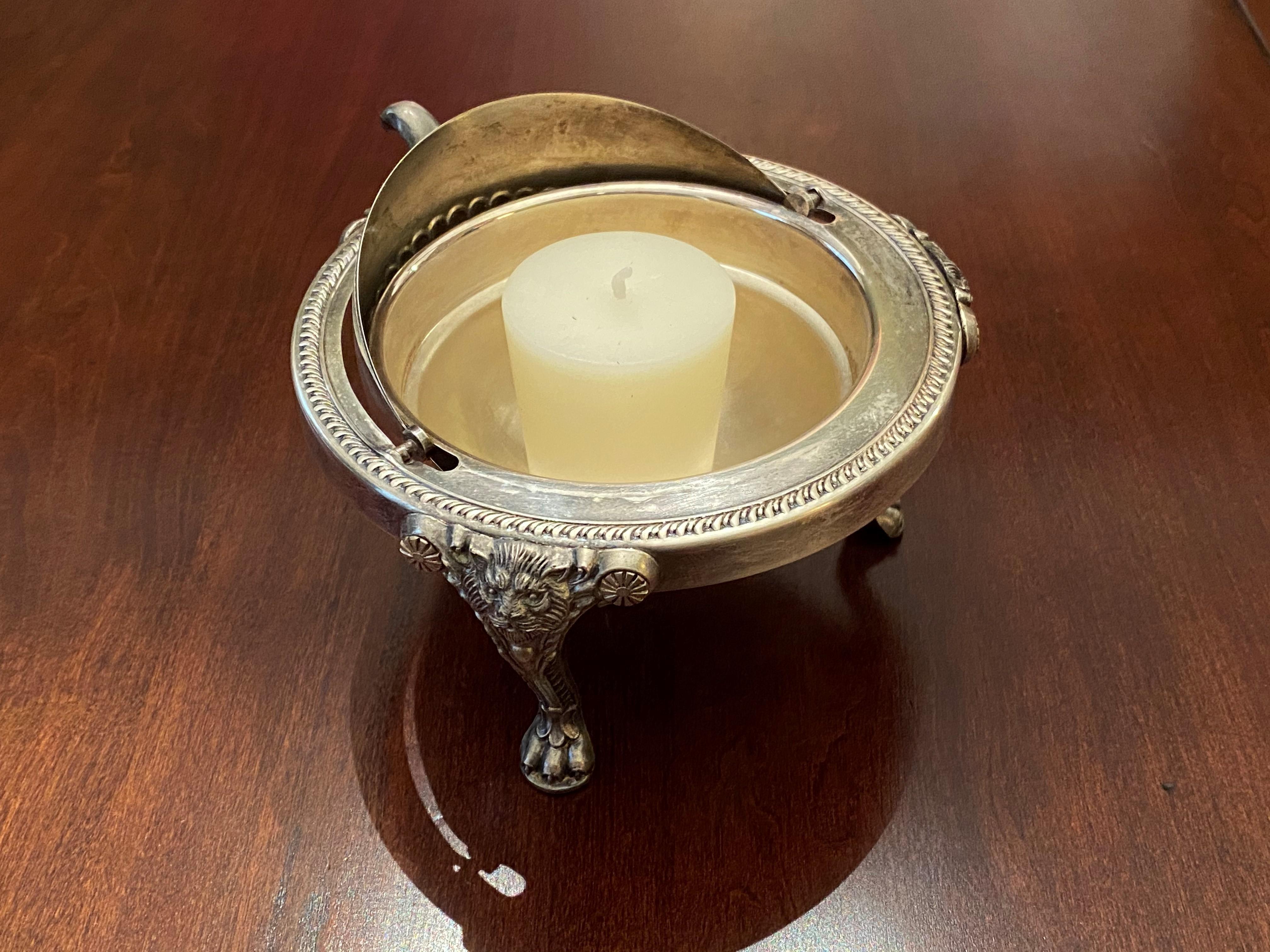 vintage silver butter dish