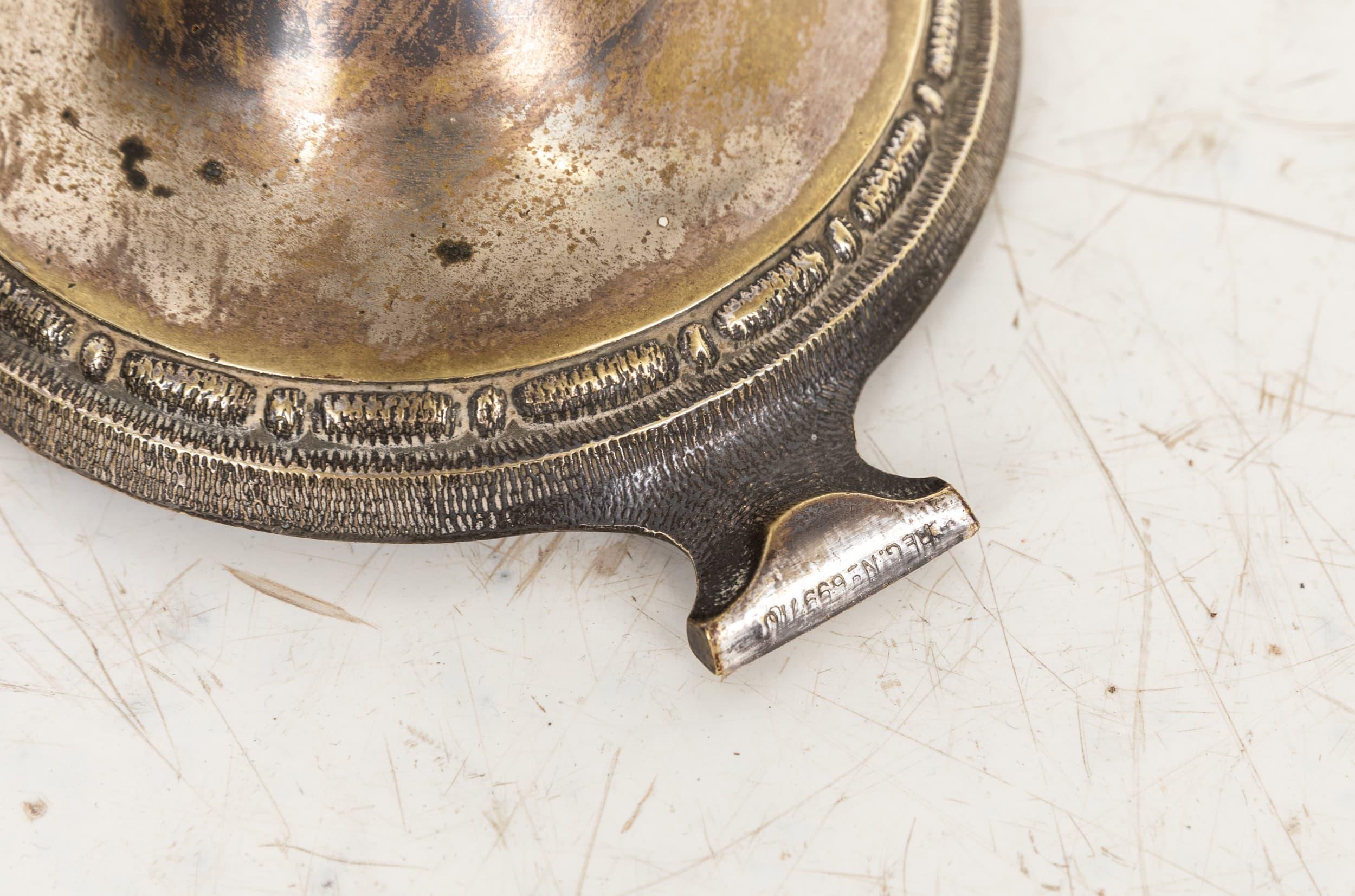 Inglese Lampada da tavolo antica placcata in argento F&C Osler dei primi del Novecento, 1924 ca. in vendita