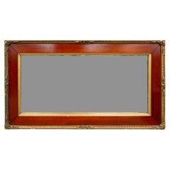 Espejo de estilo federal de principios del siglo XX en cerezo y metal dorado