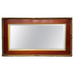 Early 20th Century Federal Style Cherry and Gilt Metal Mirror Antique Early 20th Century Federal Style Cherry and Gilt Metal Mirror