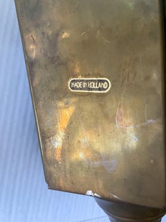 Early 20th Century Federal Style Continental Brass Lanterns, Pair