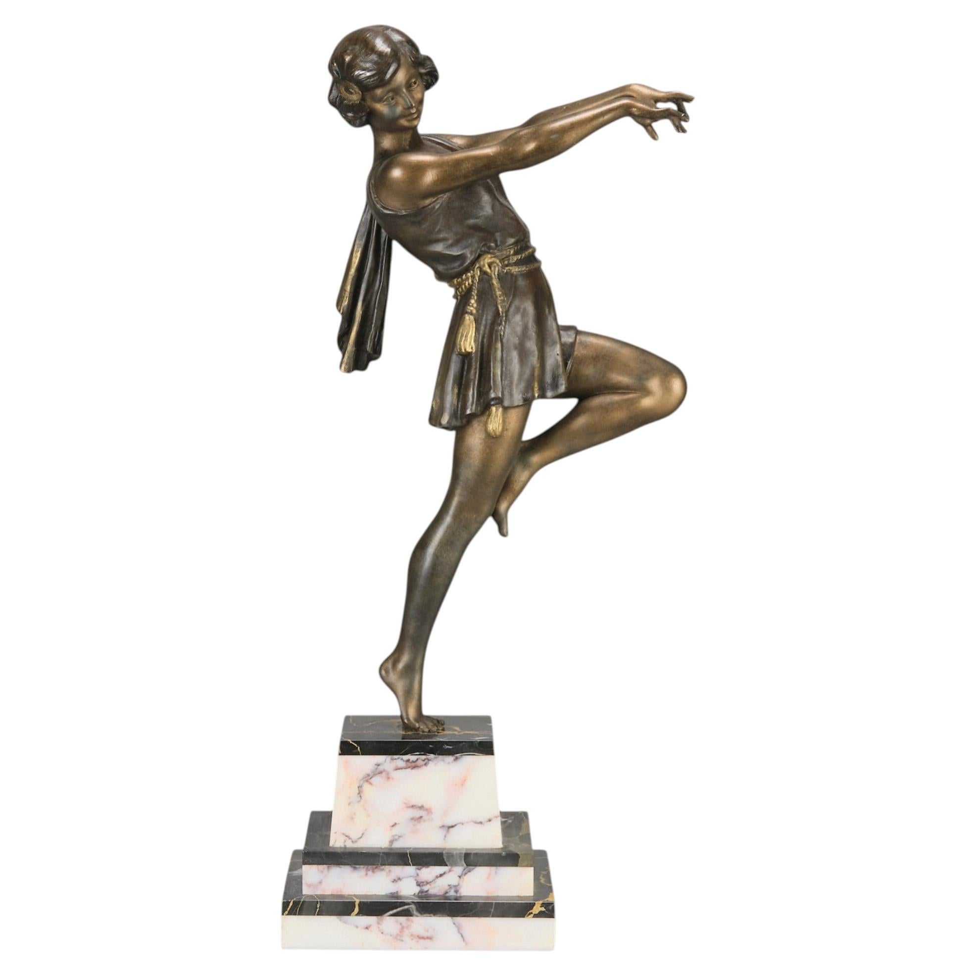 Early 20th Century Figure of an "Art Deco Dancer" by Emile Carlier