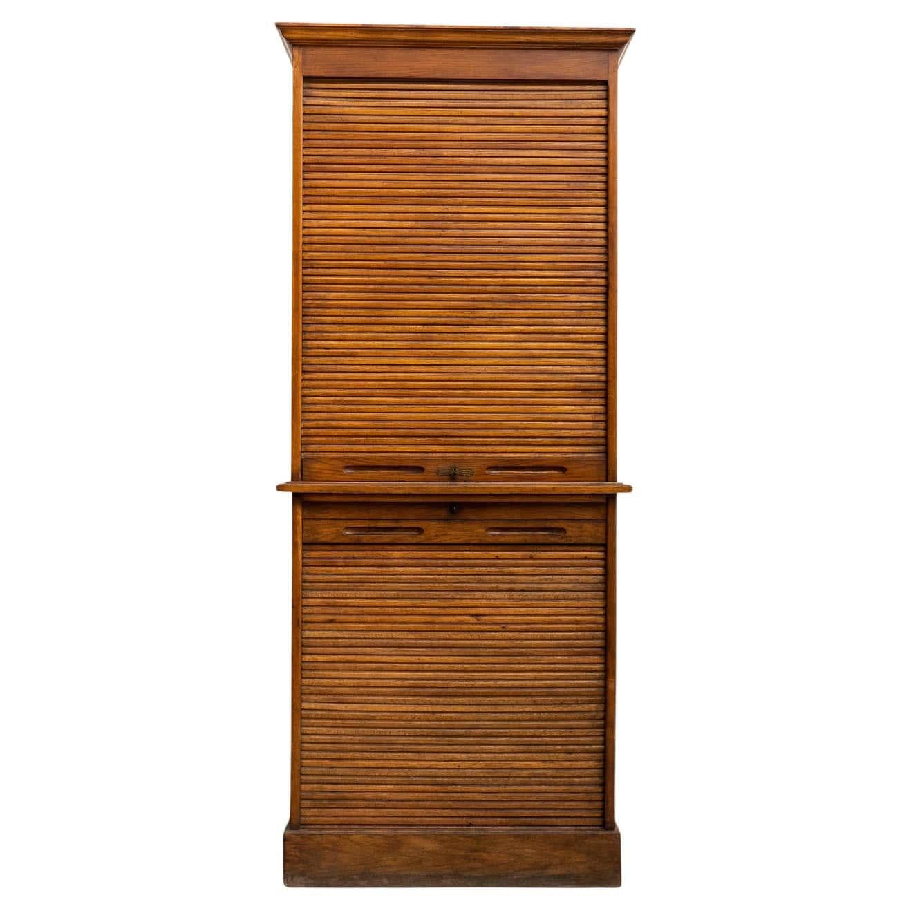 Early 20th Century Filing Cabinet with Two Louvers Doors For Sale 13