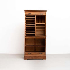 Early 20th Century Filing Cabinet with Two Louvers Doors