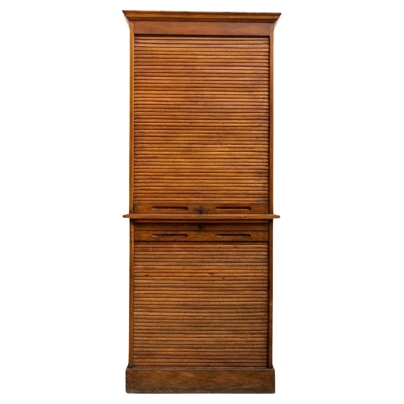 Early 20th Century Filing Cabinet with Two Louvers Doors