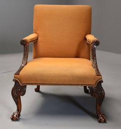 Early 20th Century Fine Quality Georgian Style Mahogany Gainsborough Armchair