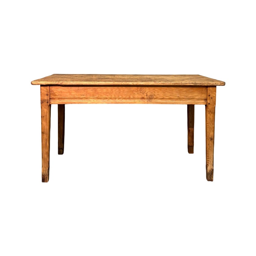 Table de ferme en bois de sapin du début du XXe siècle