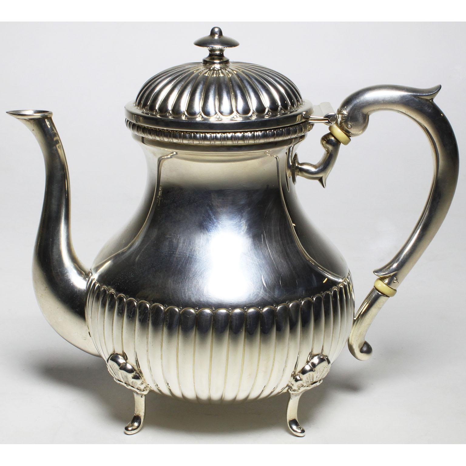 Early 20th Century Five-Piece Louis XV Style Sterling Silver Tea and Coffee Set For Sale 7