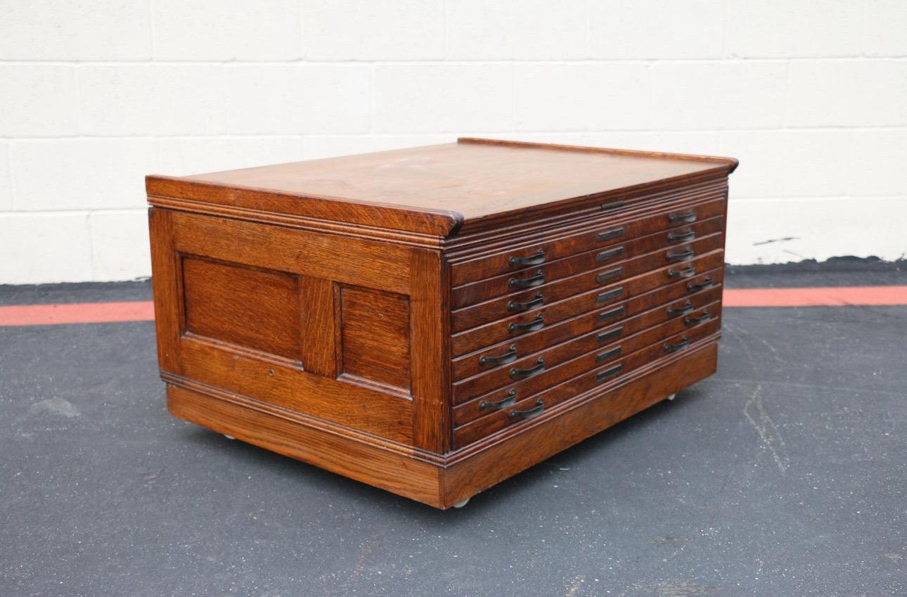Early 20th Century Flat File Cabinet 1