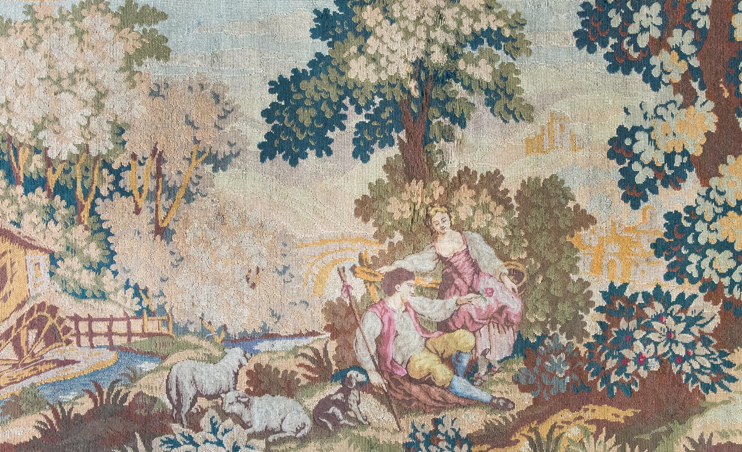 Flämischer Wandteppich aus dem frühen 20. (Wolle) im Angebot