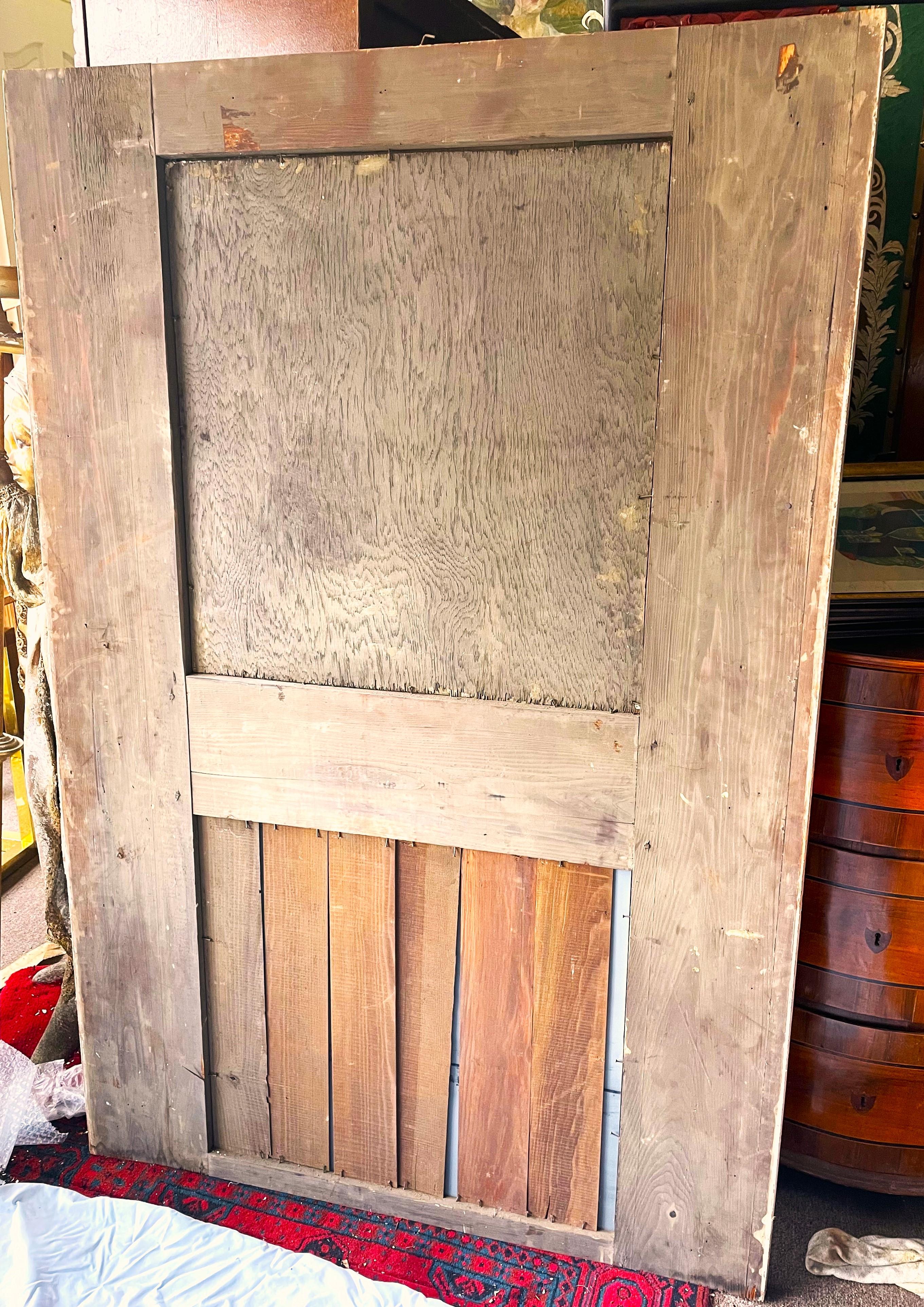 Miroir Trumeau du début du 20e siècle, peint à la main, sculpté et en bois en vente 5