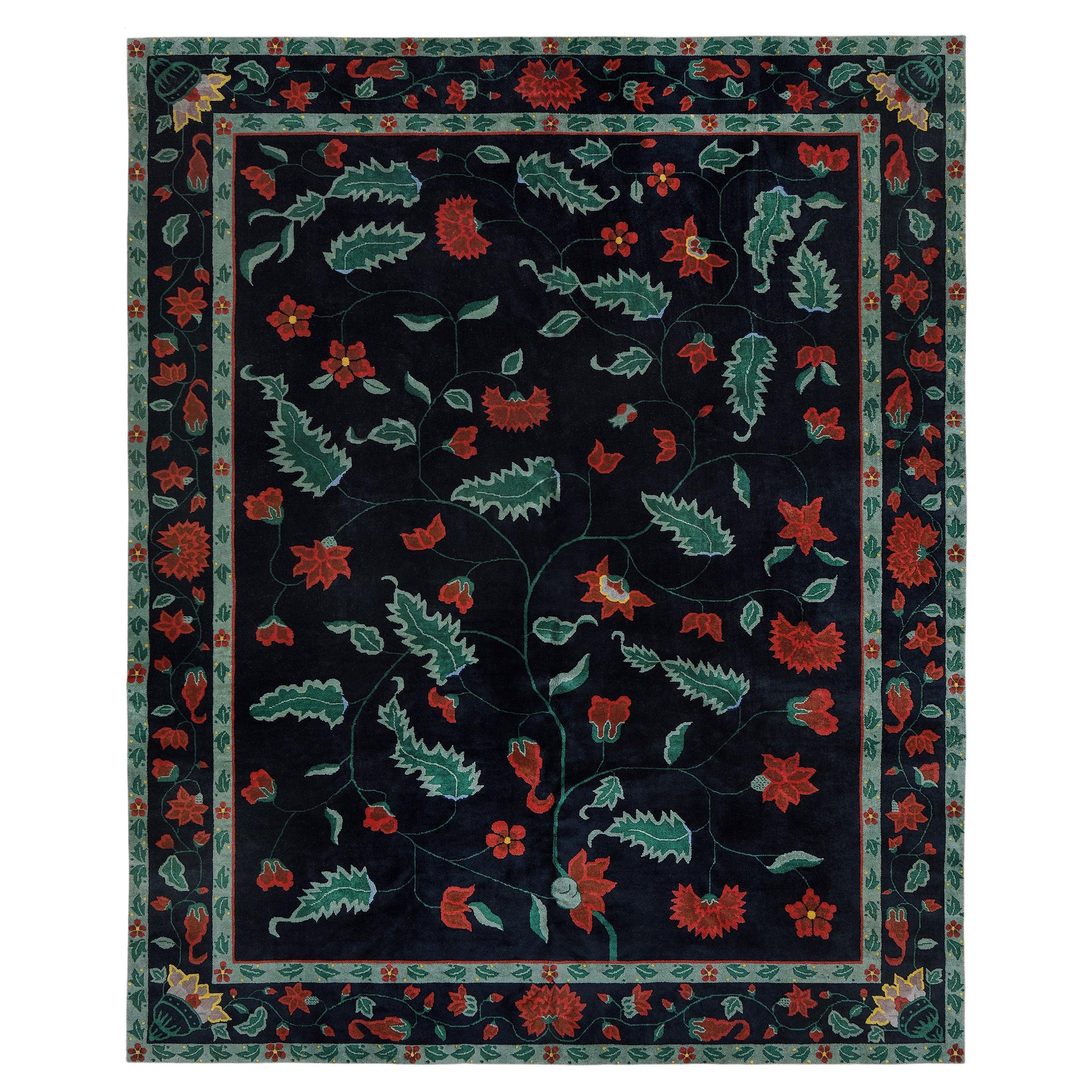 Early 20th Century Floral Chinese Rug
