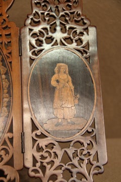 Early 20th Century Folding Dressing Table Mirror Made in Sorrento, Italy