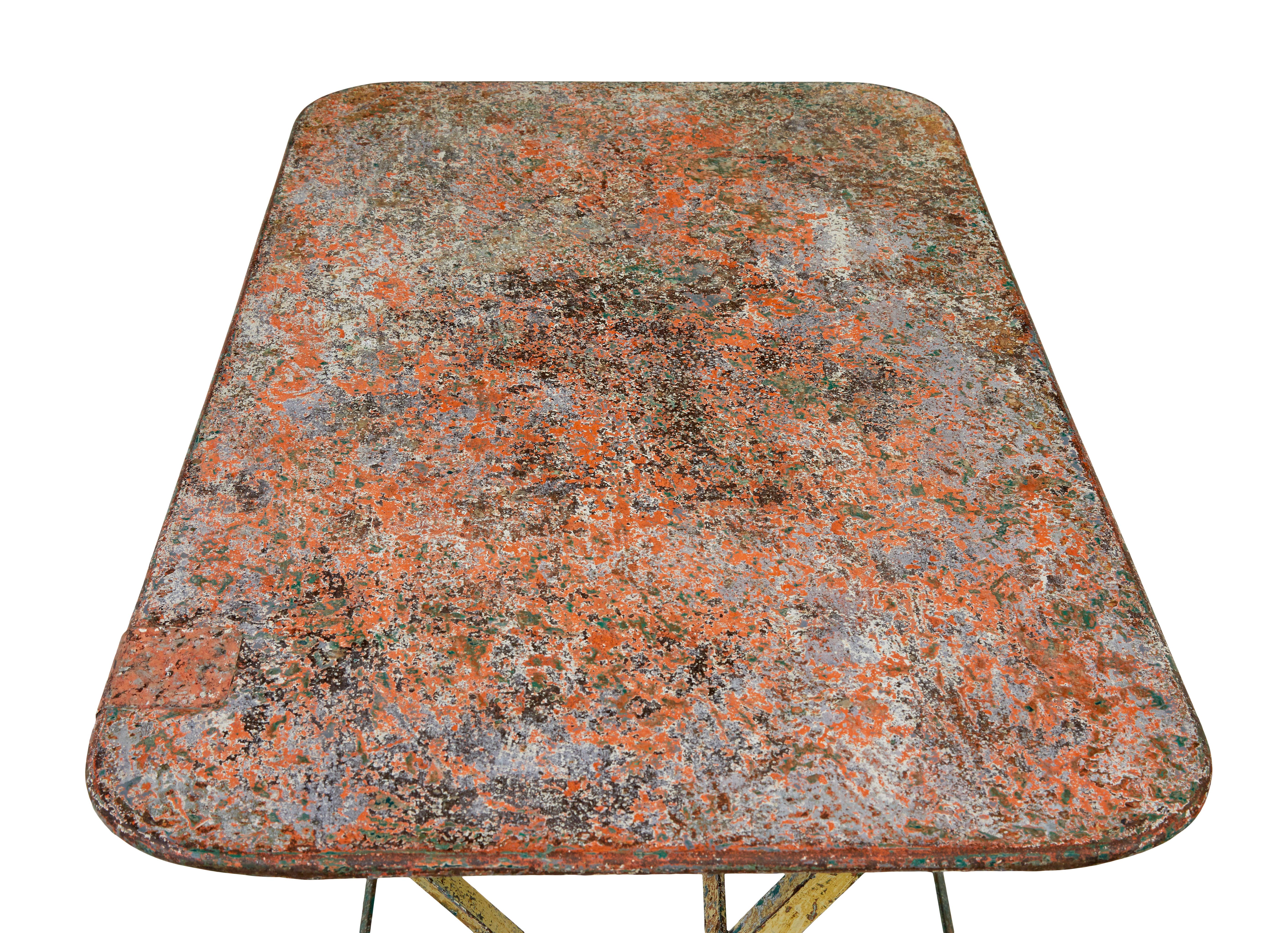 English Early 20th century folding garden table