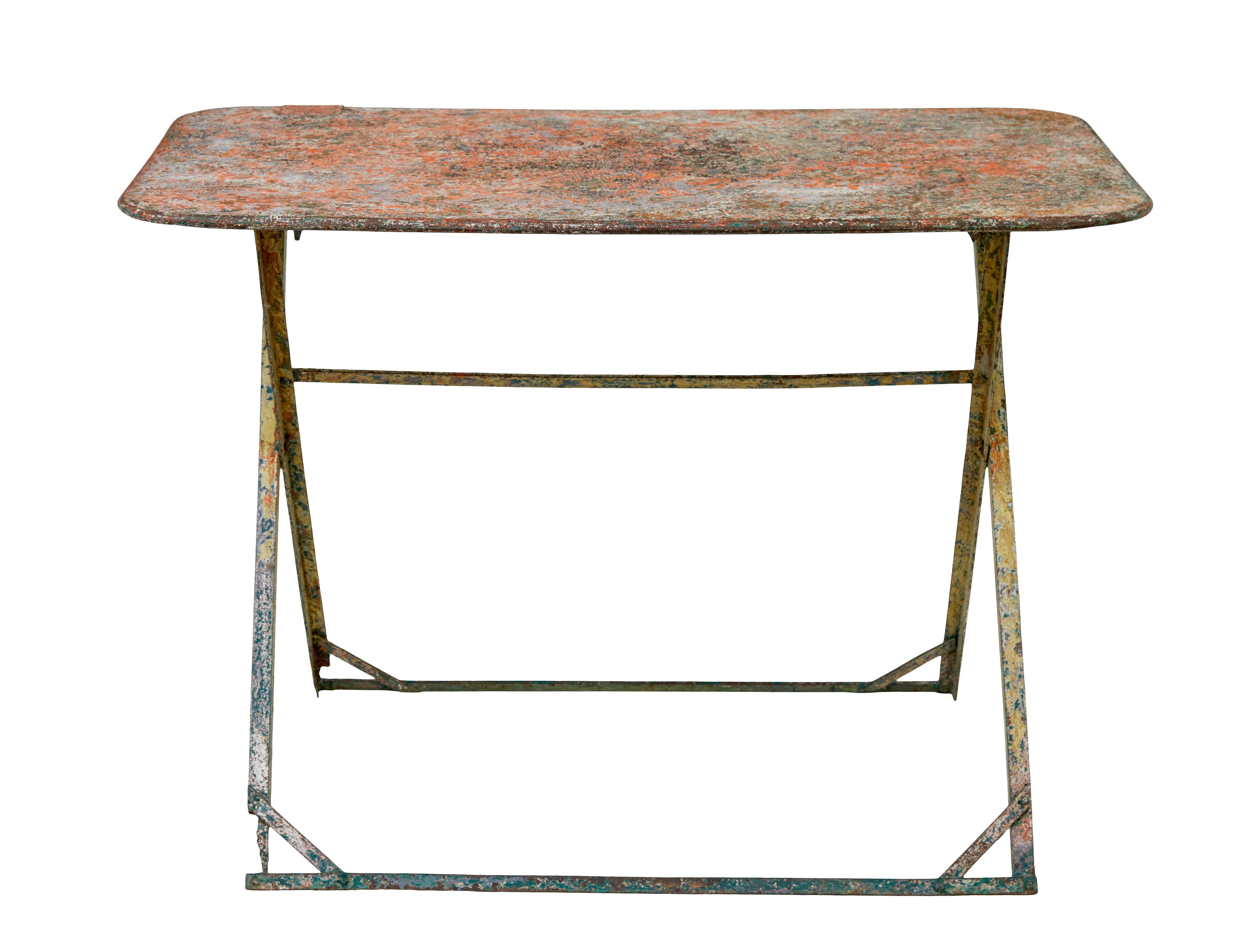 Steel Early 20th century folding garden table
