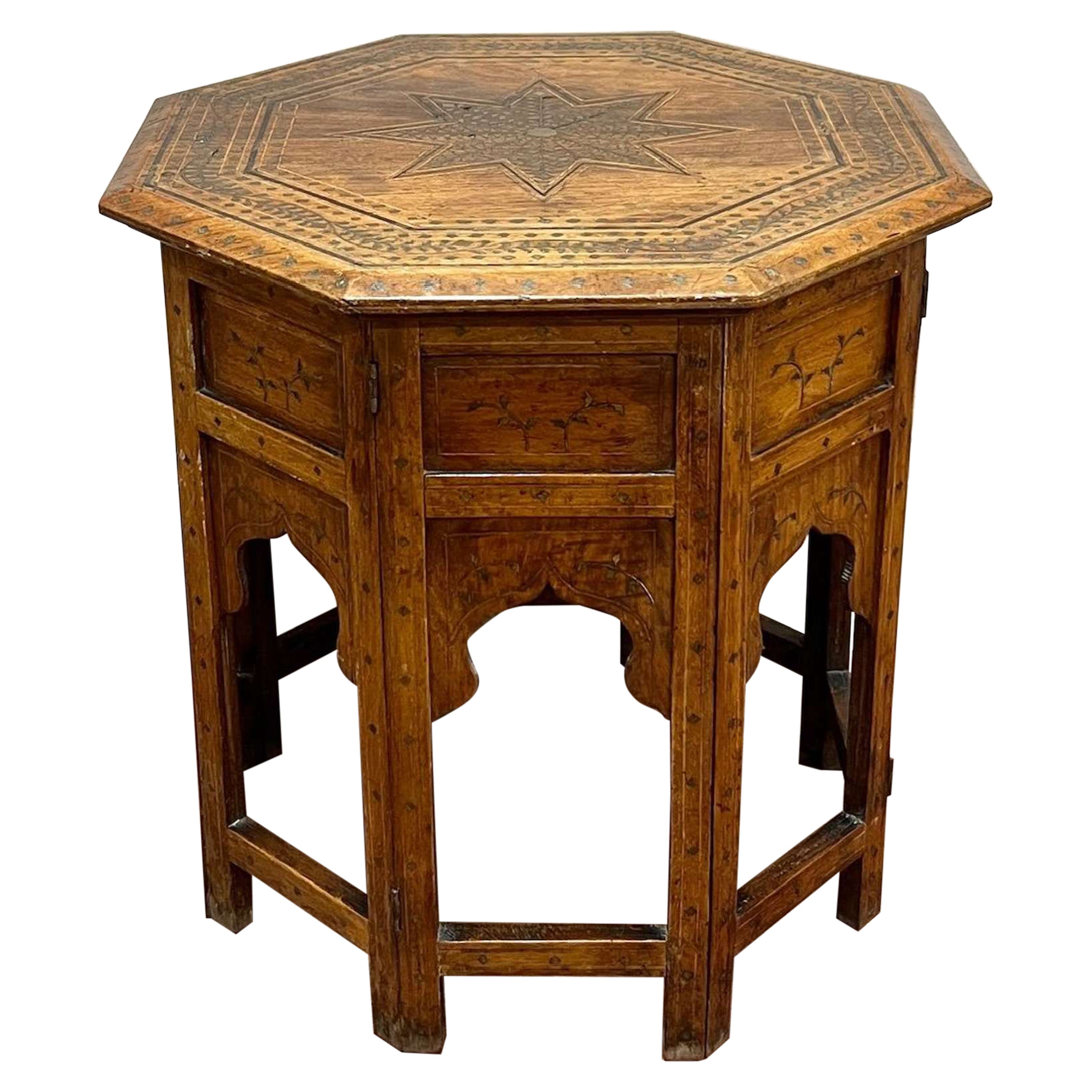 Early 20th Century Folding Hoshiarpur Table