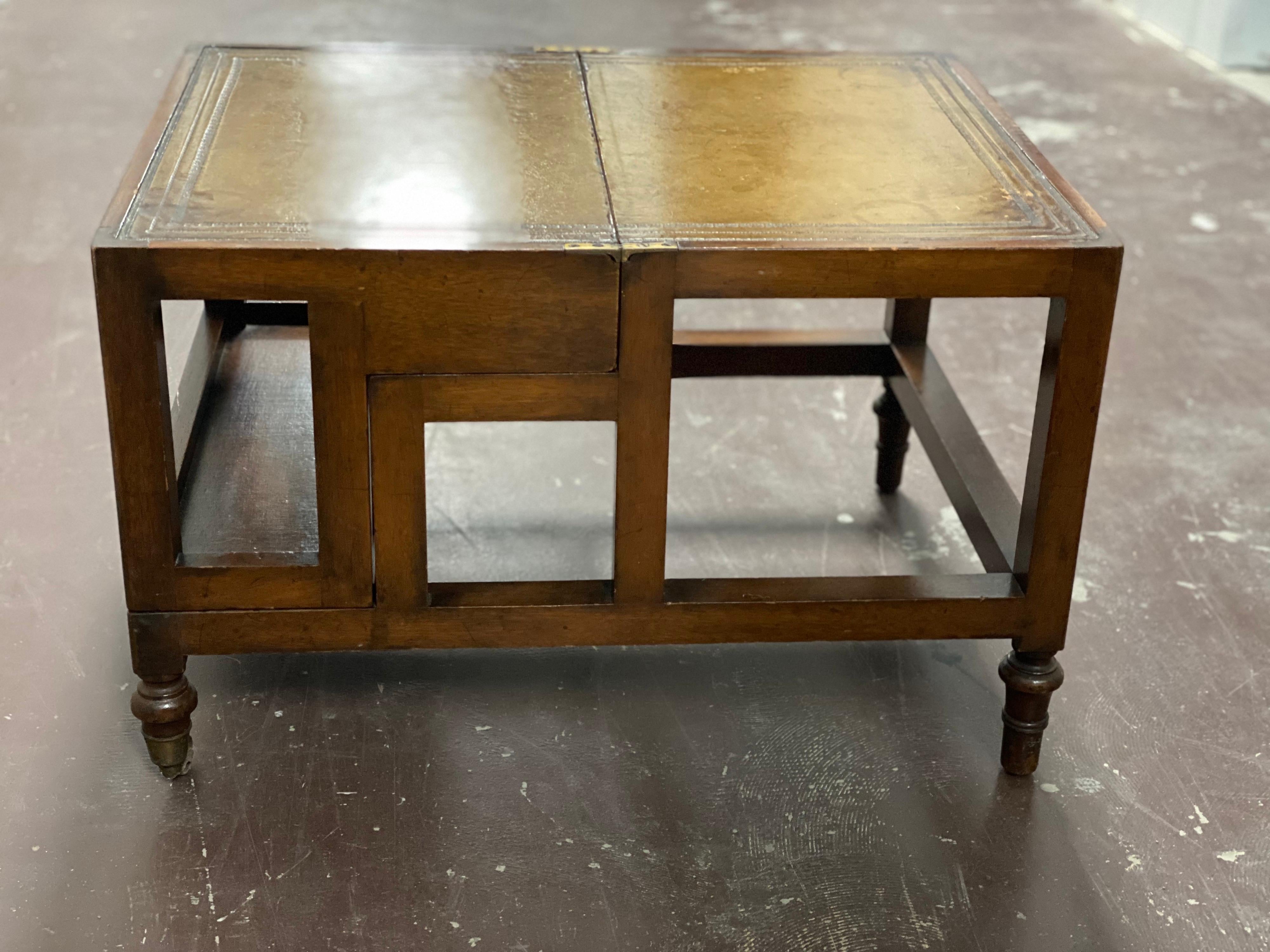 Early 20th Century Folding Library Steps/Table For Sale 3