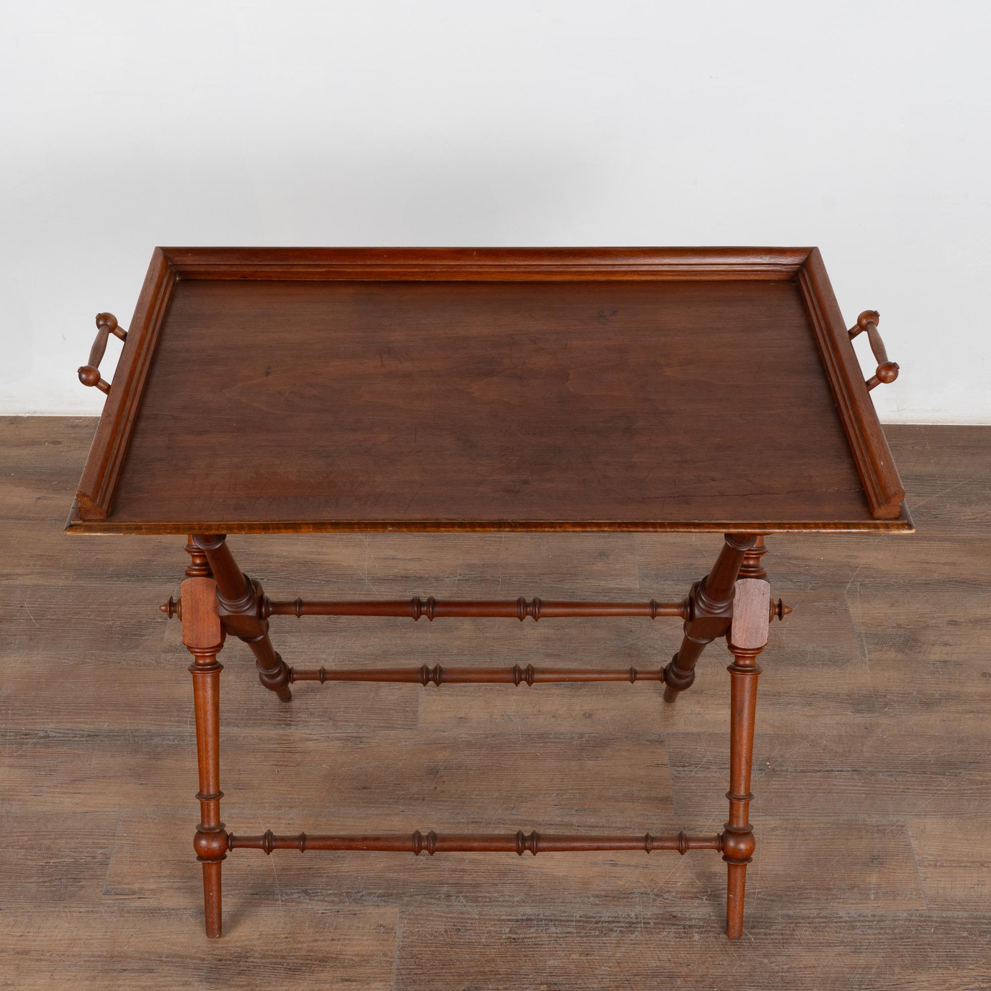 Early 20th Century Folding Tea Table Serving Side Table from Sweden In Good Condition In Round Top, TX