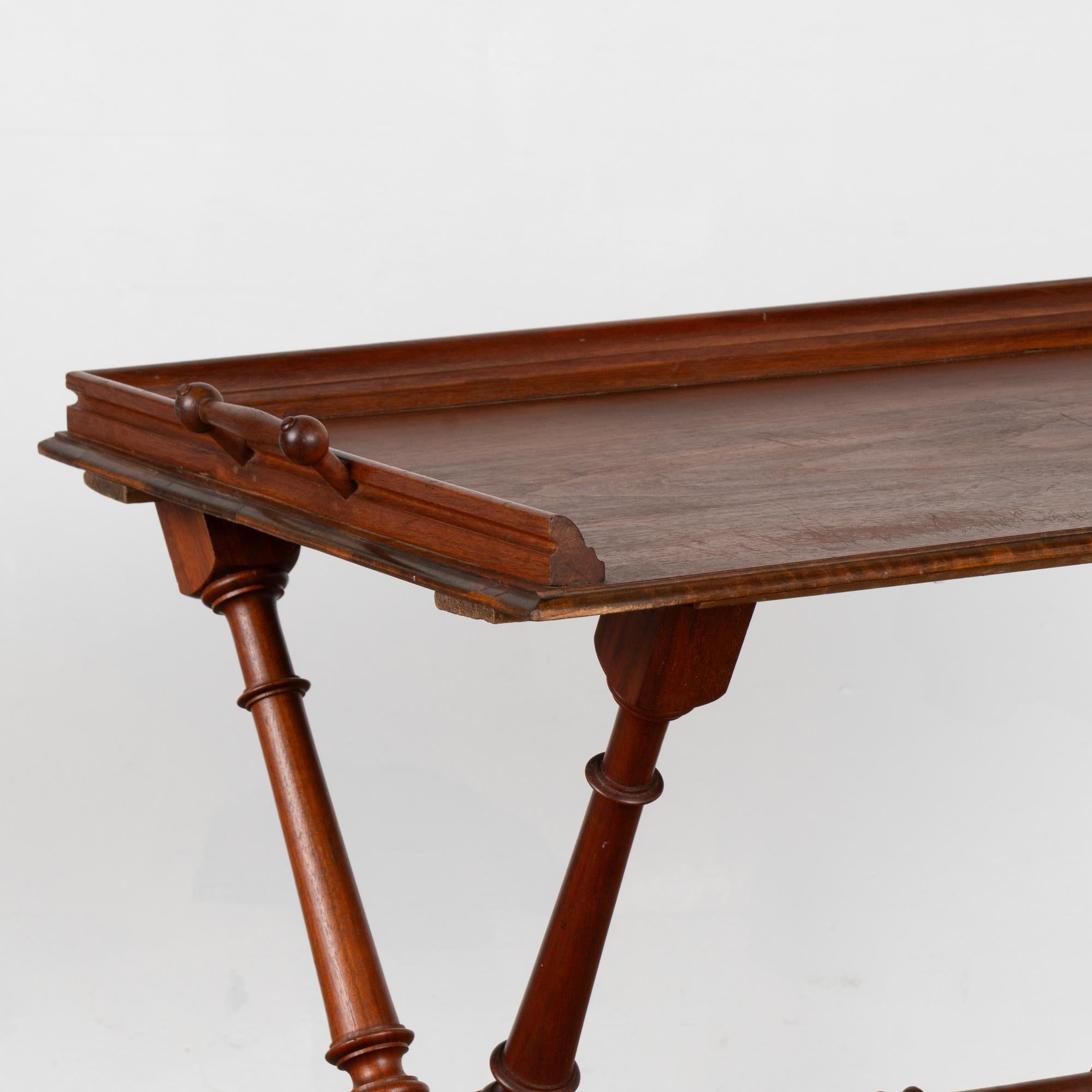 Early 20th Century Folding Tea Table Serving Side Table from Sweden 2