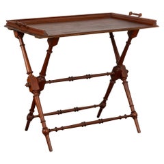 Early 20th Century Folding Tea Table Serving Side Table from Sweden