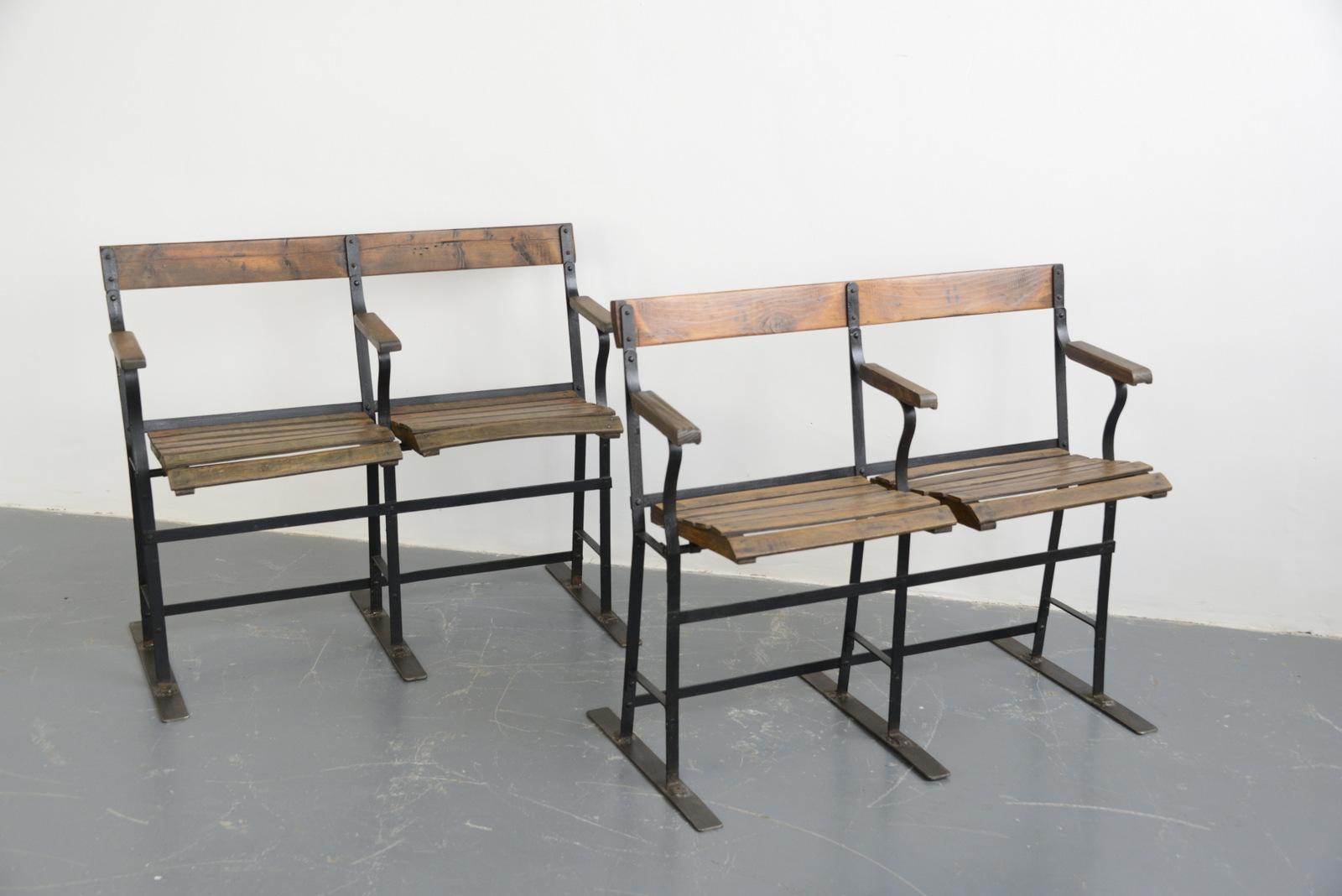 Early 20th Century Folding Train Seats 2