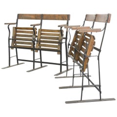 Early 20th Century Folding Train Seats