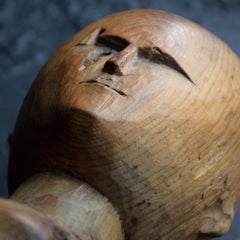 Early 20th Century Folk Art Carved Doll Figure Torso