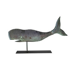 Early 20th Century Folk Art Copper Whale Weathervane