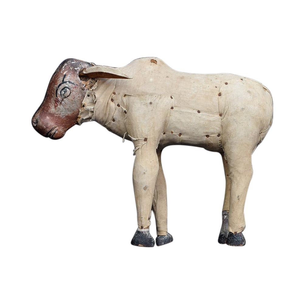 Early 20th Century Folk Art Cow Figure