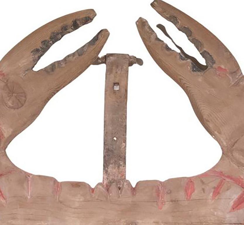 Anfang des 20. Jahrhunderts Folk Art Crab Restaurant Zeichen (amerikanisch) im Angebot