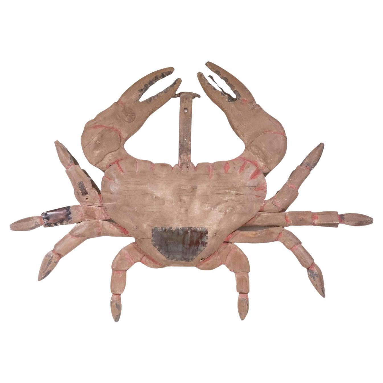 Anfang des 20. Jahrhunderts Folk Art Crab Restaurant Zeichen