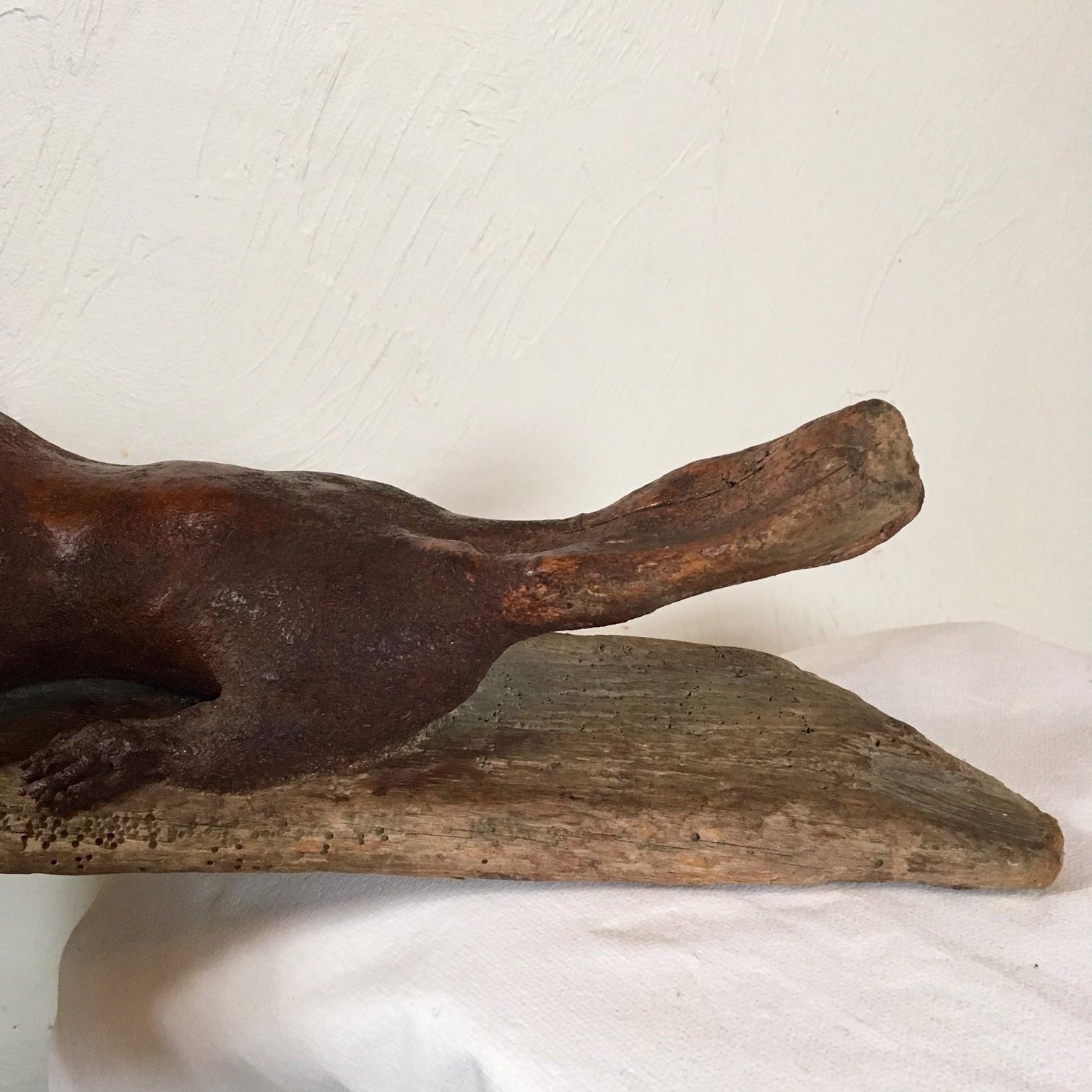 Early 20th Century Folk Art Driftwood Dachshund Dog For Sale 2