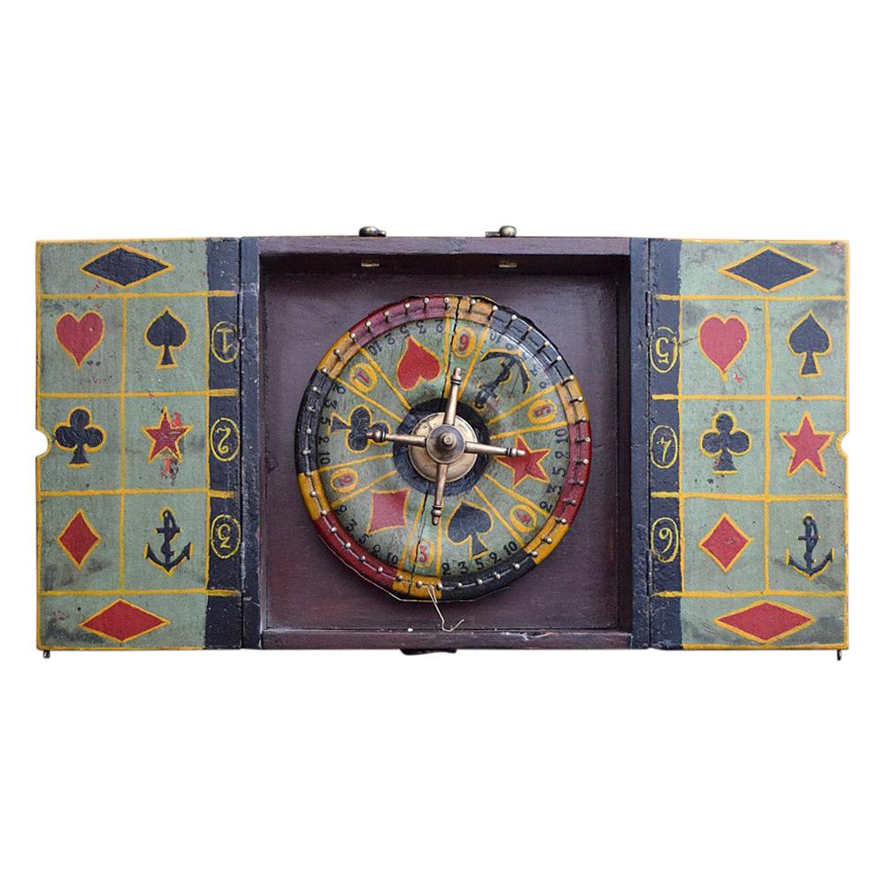Early 20th Century Folk Art English Illegal Roulette Game