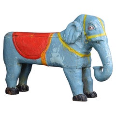 Early 20th Century Folk Art Fairground Elephant 