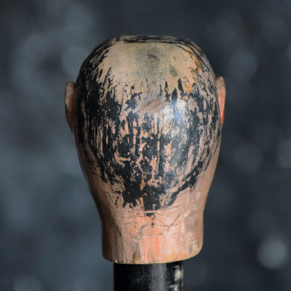 Legno Bastone da passeggio per gentiluomini dell'inizio del 20° secolo, arte popolare