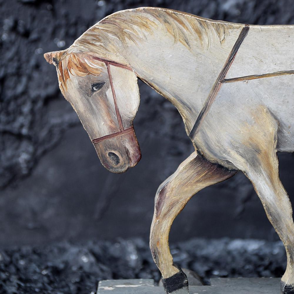 Early 20th Century Folk art German Pull along Horse Toy 4